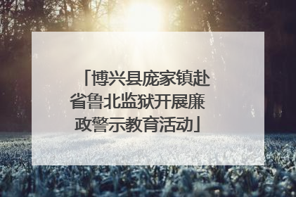 博兴县庞家镇赴省鲁北监狱开展廉政警示教育活动