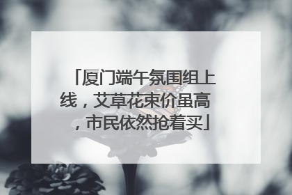 厦门端午氛围组上线，艾草花束价虽高，市民依然抢着买