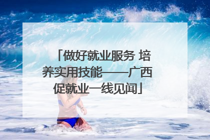 做好就业服务 培养实用技能——广西促就业一线见闻