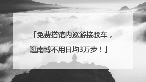 免费搭馆内巡游接驳车，逛南博不用日均3万步！