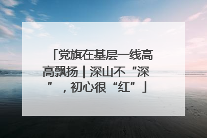党旗在基层一线高高飘扬｜深山不“深”，初心很“红”