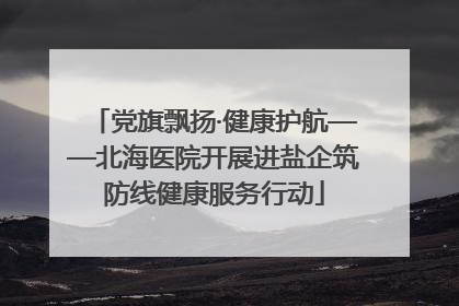 党旗飘扬·健康护航——北海医院开展进盐企筑防线健康服务行动