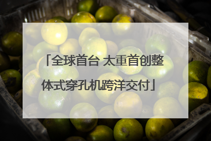 全球首台 太重首创整体式穿孔机跨洋交付