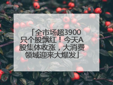 全市场超3900只个股飘红！今天A股集体收涨，大消费领域迎来大爆发