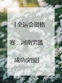 全运会资格赛：河南男篮成功突围