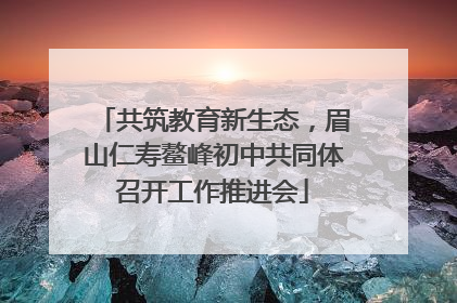 共筑教育新生态，眉山仁寿鳌峰初中共同体召开工作推进会