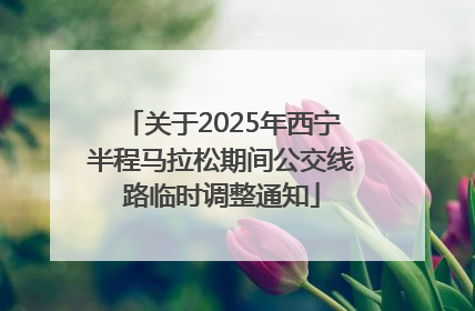 关于2025年西宁半程马拉松期间公交线路临时调整通知