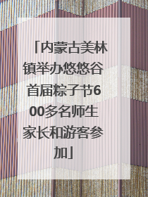 内蒙古美林镇举办悠悠谷首届粽子节600多名师生家长和游客参加