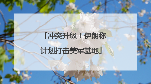 冲突升级！伊朗称计划打击美军基地