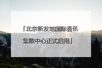 北京新发地国际香蕉集散中心正式启用