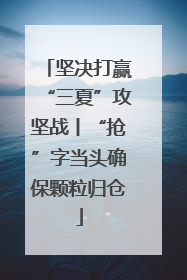 坚决打赢“三夏”攻坚战丨“抢”字当头确保颗粒归仓