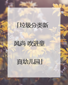 垃圾分类新风尚 吹进童真幼儿园