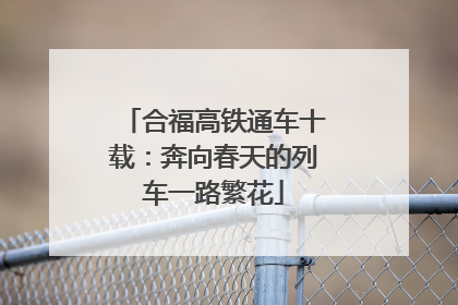合福高铁通车十载：奔向春天的列车一路繁花