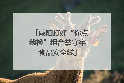 咸阳打好“你点我检”组合拳守牢食品安全线