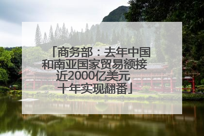 商务部：去年中国和南亚国家贸易额接近2000亿美元 十年实现翻番