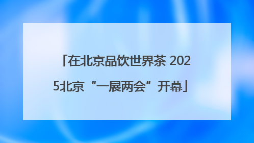 在北京品饮世界茶 2025北京“一展两会”开幕
