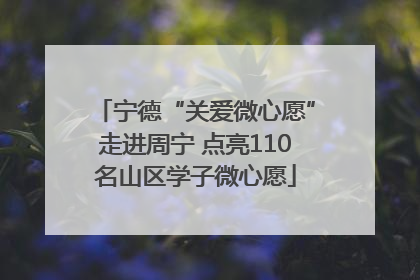 宁德“关爱微心愿”走进周宁 点亮110名山区学子微心愿