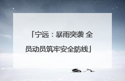 宁远：暴雨突袭 全员动员筑牢安全防线