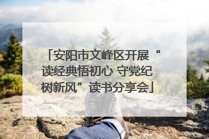 安阳市文峰区开展“读经典悟初心 守党纪树新风”读书分享会
