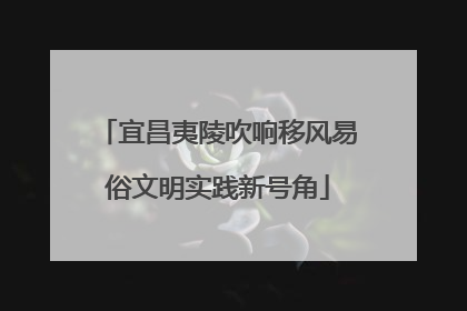 宜昌夷陵吹响移风易俗文明实践新号角