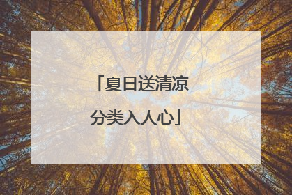 夏日送清凉 分类入人心