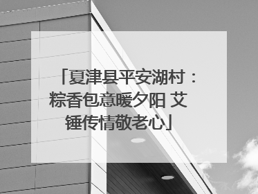 夏津县平安湖村：粽香包意暖夕阳 艾锤传情敬老心