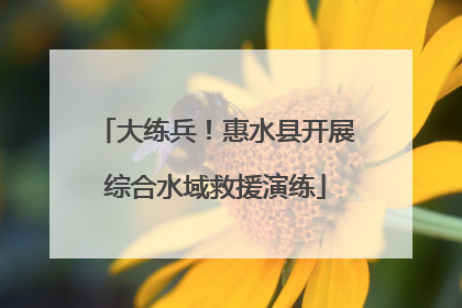 大练兵！惠水县开展综合水域救援演练