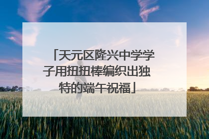 天元区隆兴中学学子用扭扭棒编织出独特的端午祝福