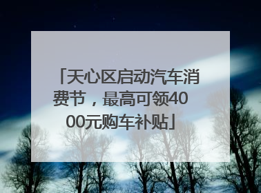 天心区启动汽车消费节，最高可领4000元购车补贴