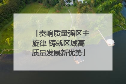 奏响质量强区主旋律 铸就区域高质量发展新优势