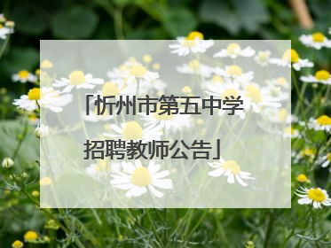 忻州市第五中学招聘教师公告