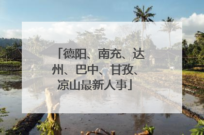 德阳、南充、达州、巴中、甘孜、凉山最新人事