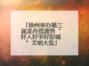 徐州举办第三届龙舟竞渡暨“好人好事好彭城”文明大集