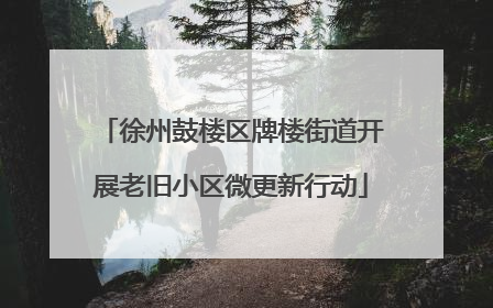 徐州鼓楼区牌楼街道开展老旧小区微更新行动