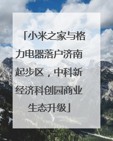 小米之家与格力电器落户济南起步区，中科新经济科创园商业生态升级