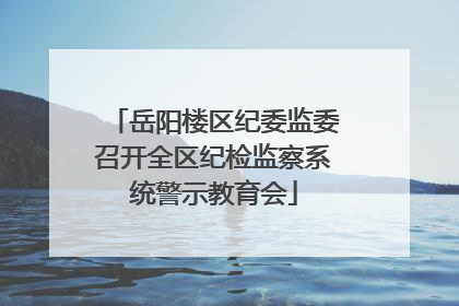 岳阳楼区纪委监委召开全区纪检监察系统警示教育会