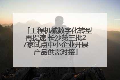 工程机械数字化转型再提速 长沙第三批27家试点中小企业开展产品供需对接