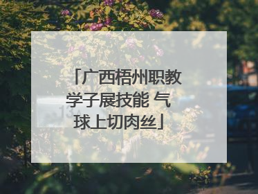广西梧州职教学子展技能 气球上切肉丝