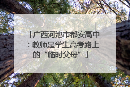 广西河池市都安高中：教师是学生高考路上的“临时父母”