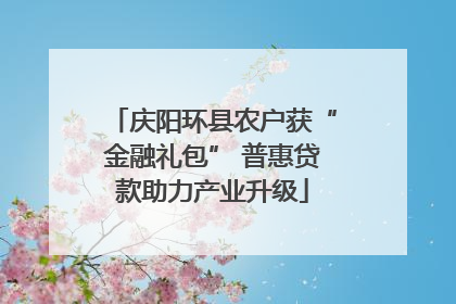 庆阳环县农户获“金融礼包” 普惠贷款助力产业升级