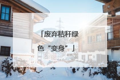 废弃秸秆绿色“变身”