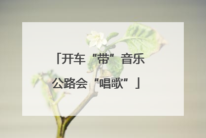 开车“带”音乐 公路会“唱歌”