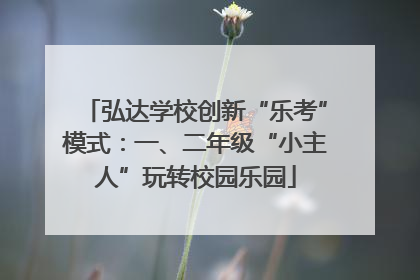 弘达学校创新“乐考”模式：一、二年级“小主人”玩转校园乐园