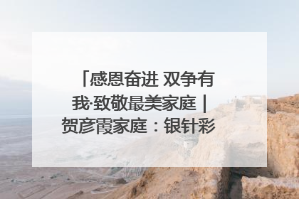 感恩奋进 双争有我·致敬最美家庭｜贺彦霞家庭：银针彩线绣出好日子