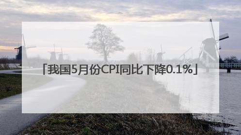 我国5月份CPI同比下降0.1%