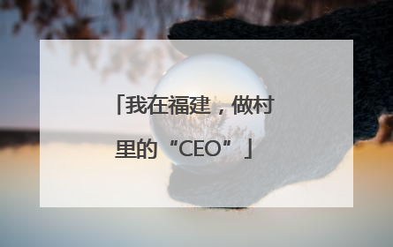 我在福建，做村里的“CEO”