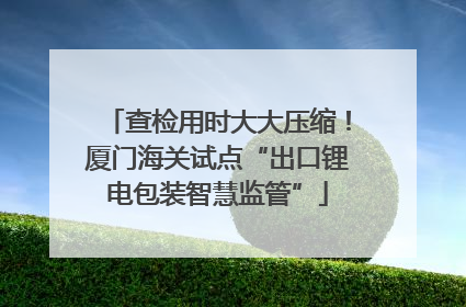 查检用时大大压缩！厦门海关试点“出口锂电包装智慧监管”