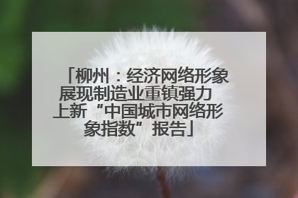 柳州：经济网络形象展现制造业重镇强力 上新“中国城市网络形象指数”报告