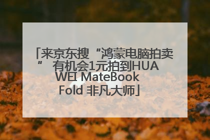来京东搜“鸿蒙电脑拍卖” 有机会1元拍到HUAWEI MateBook Fold 非凡大师