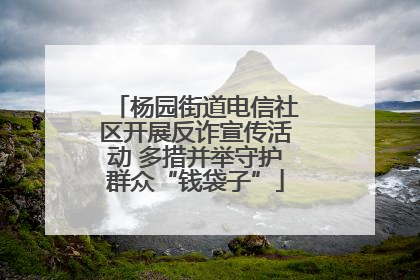 杨园街道电信社区开展反诈宣传活动 多措并举守护群众“钱袋子”